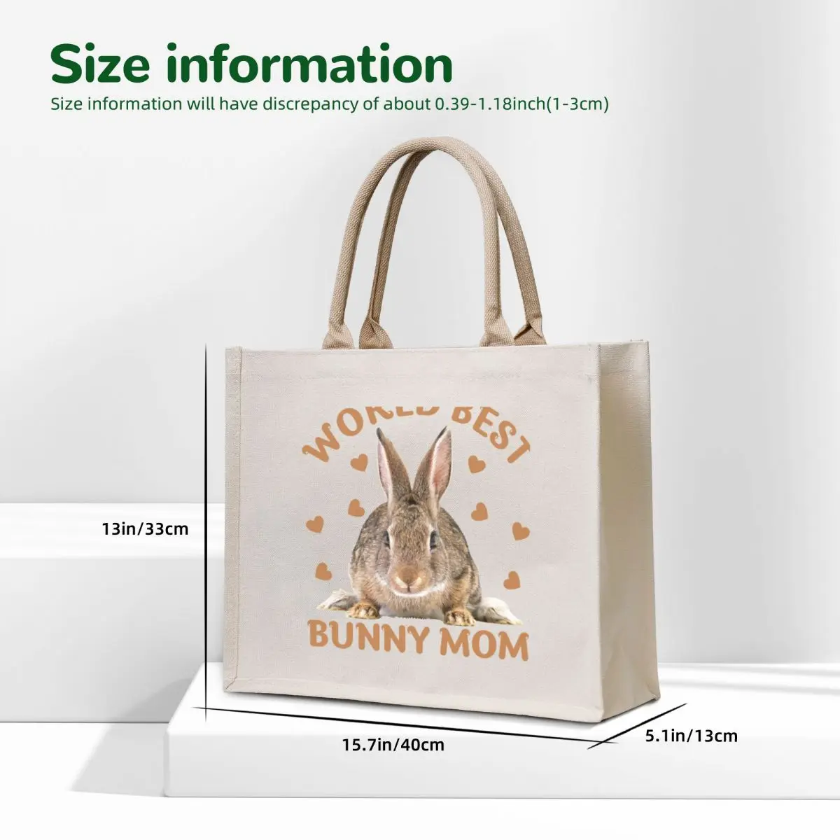 World best bunny mom, best mom Tote Bag Lady bags custom canvas bag shoping bag