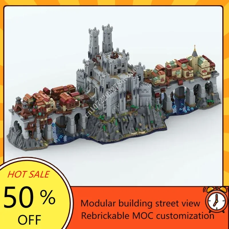 9530PCS Customized MOC Wyrm's Crossing Street View Architecture Model Building Blocks Bricks DIY Assembly Toys Birthday Gifts