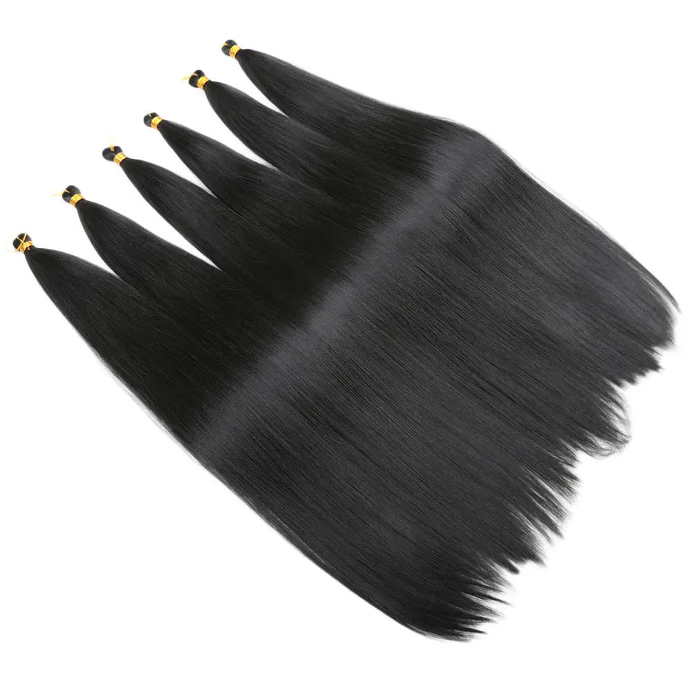 28 Inch Synthetic Straight Ariel  Pony Hair Bundles Crochet Braids Hair Braiding Hair Ombre Color Soft Crochet Hair Extensions