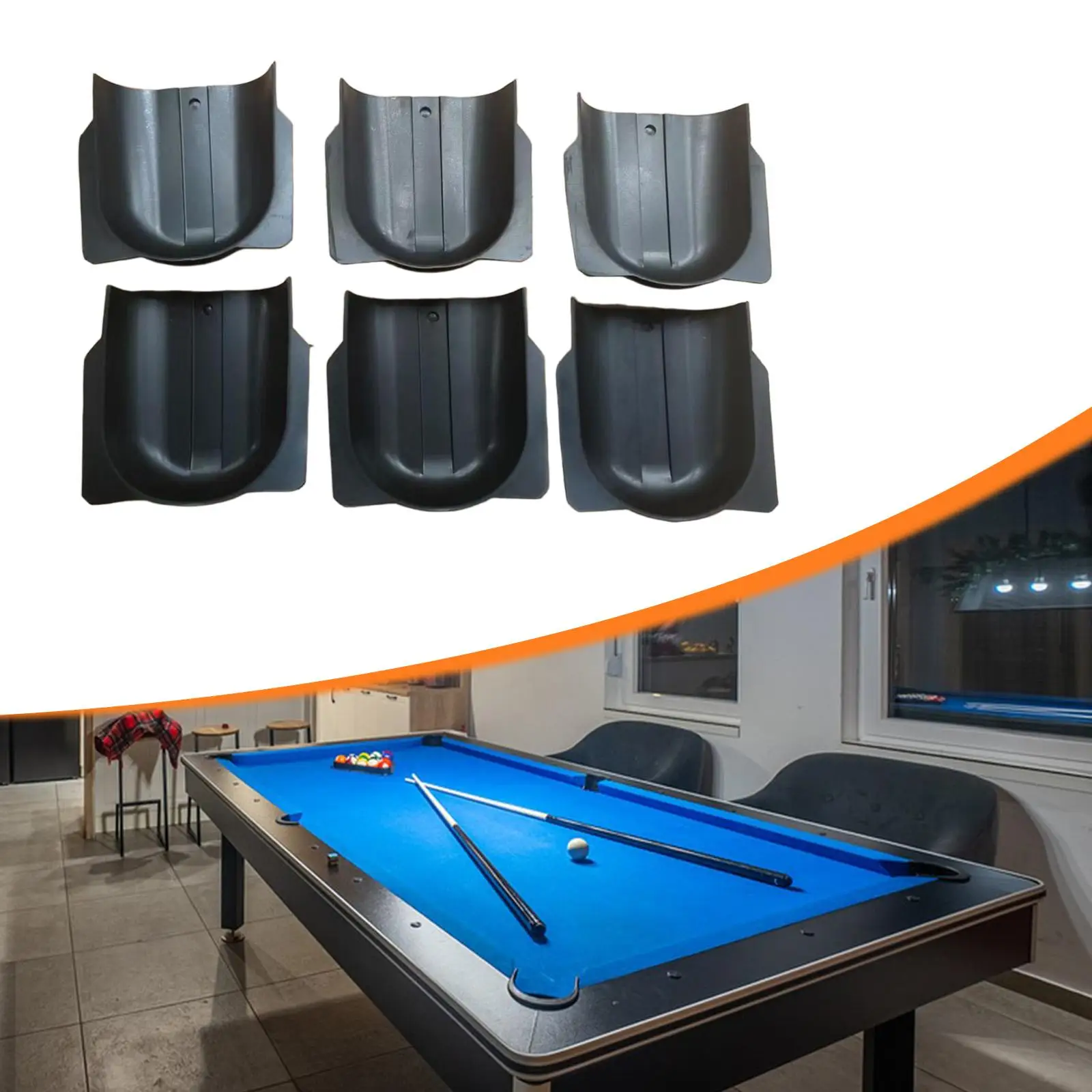 

Wear Resistant Pool Table Gully Boots Easy Install Rubber Accessory for Pool Table Cover and Maintenance
