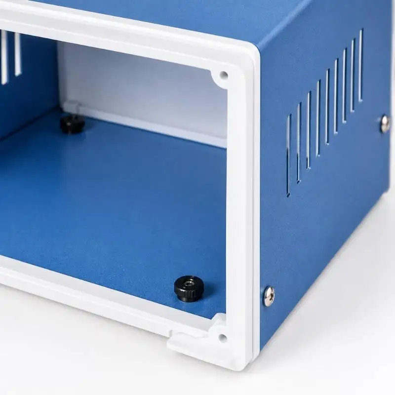 Electronic Instrument Housing Case with Drillable Aluminum Plates and Split-Frame Access for Circuit Board and Industrial D2RD