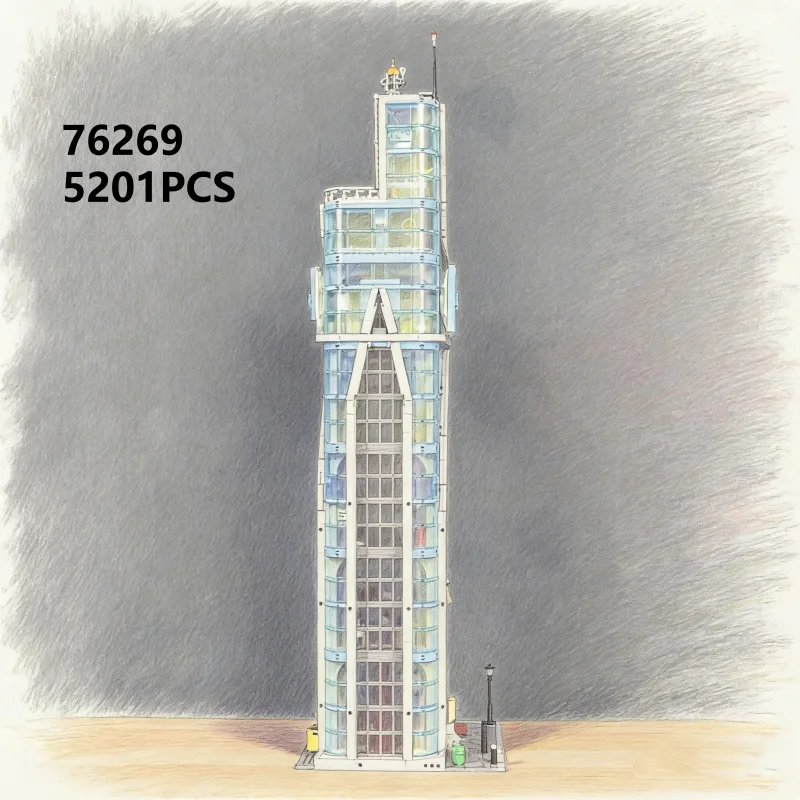 76269 torre de batalha modelo modular natal festival festa presente 5201 pçs montagem tijolo crianças brinquedo educativo