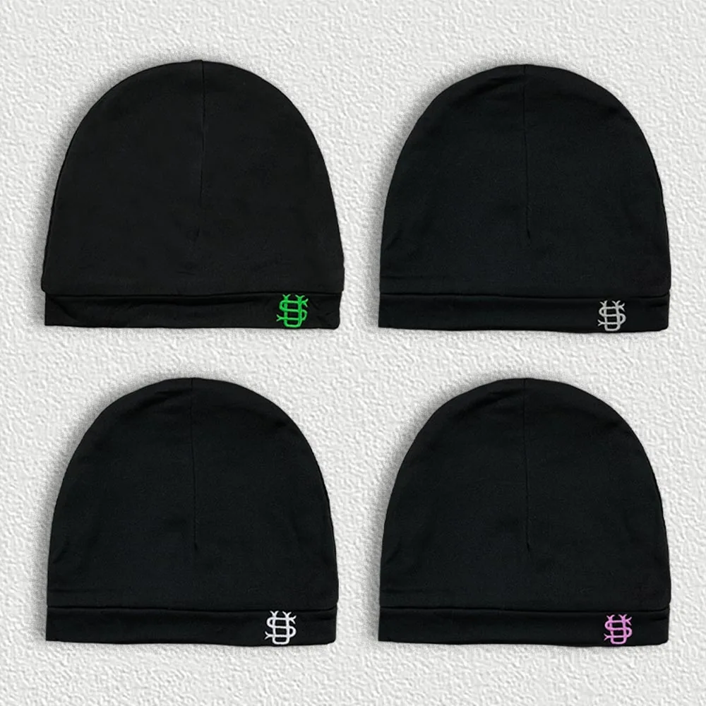 Unisex Dünne Stretch-Beanie-Mütze mit Aufrollbarem Schirm, Symbol-Stickerei, Street Hip-Hop Y2K Lässige Strickmütze, Mehrfarbig