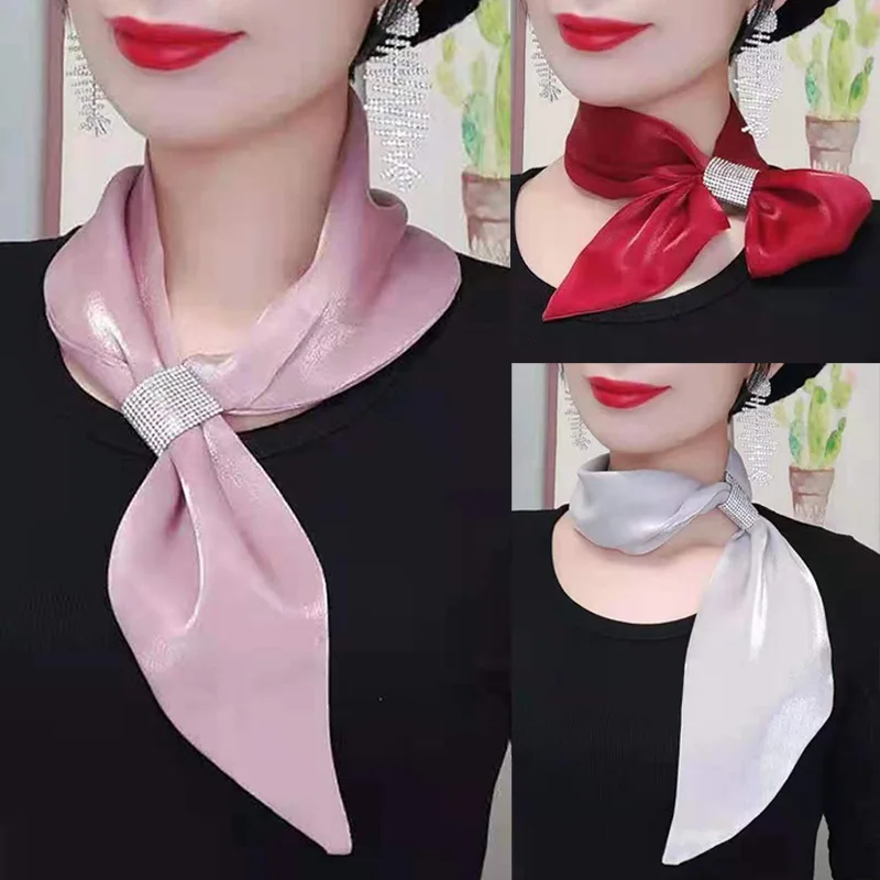 New Fashion Small Silk Scarf Women Spring And Autumn Summer Small Ear Scarf Luxury Tie Bag Band Headband Decoration Neck Scarf