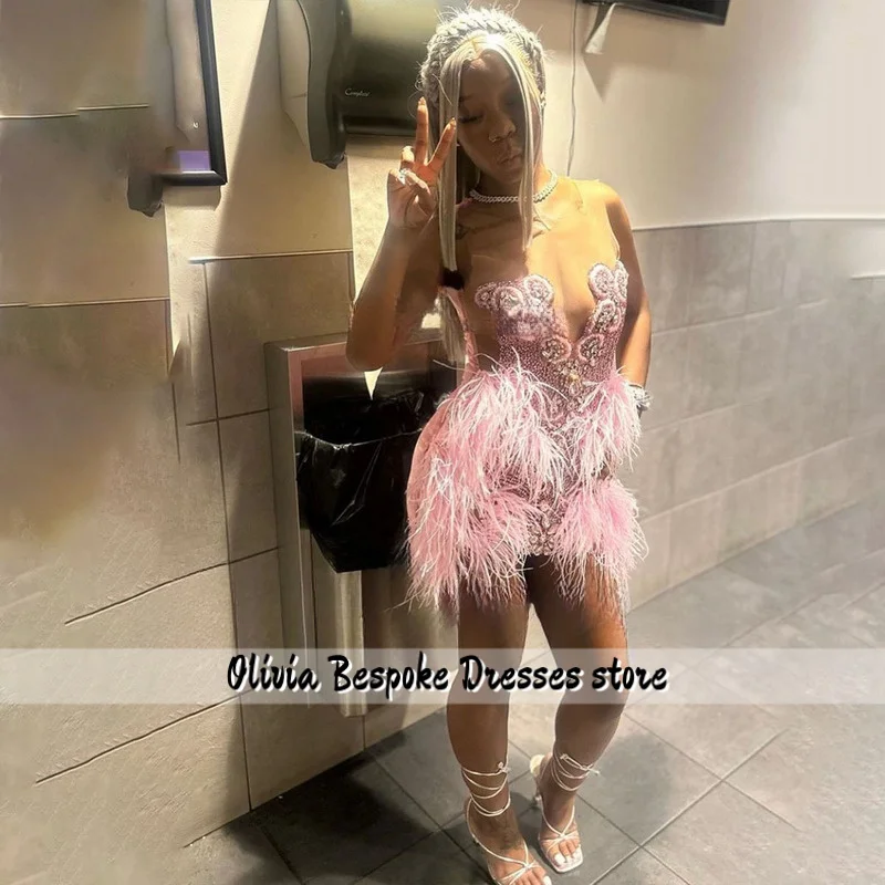 Vestido De graduación De cristal brillante, largo Memraid para niñas negras, vestidos De fiesta De cumpleaños con diamantes De imitación, vestidos De noche personalizados