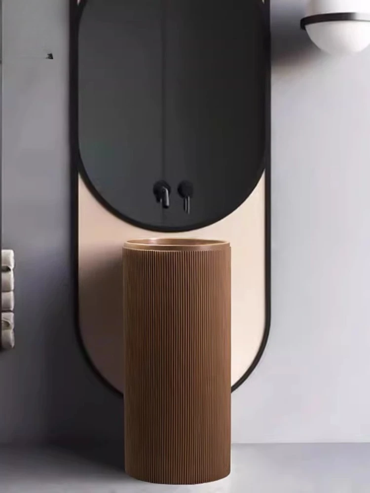 

Outdoor courtyard column type washbasin bathroom hand washbasin balcony integrated floor type