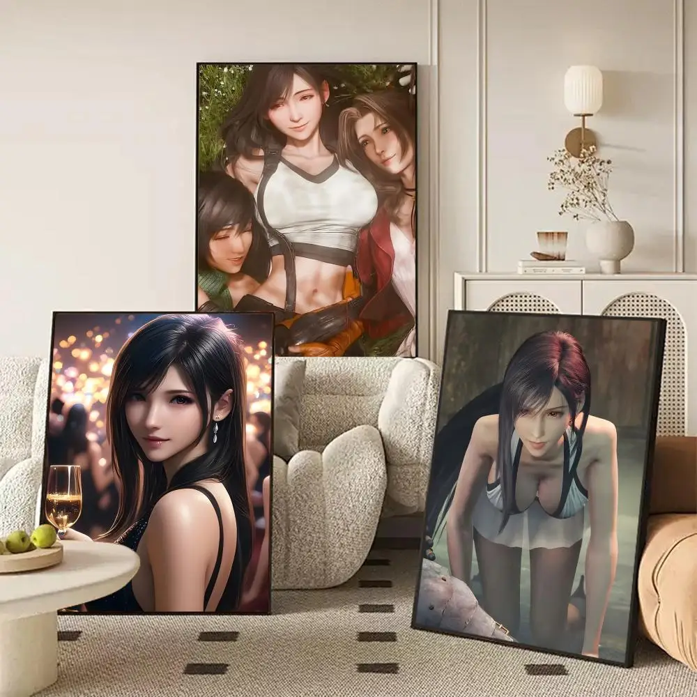 دور الخيال البوبي النهائي لـ T-Tifa Lockhart ملصق فني ملصق الفيلم جدارية الأسرة غرفة الأطفال جدار الديكور طباعة هدية #3
