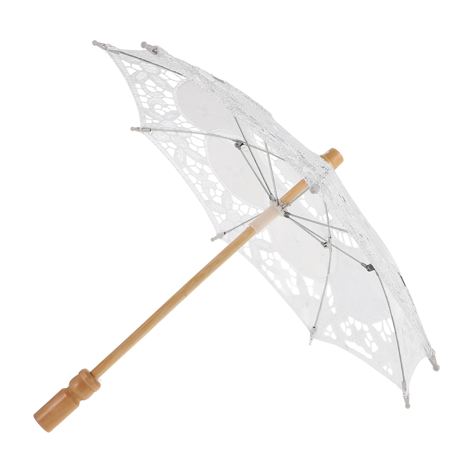 

Cotton Lace Wedding Umbrella Vintage Parasol Bridal Photo Prop Soft Elegant Style Parasol Tea