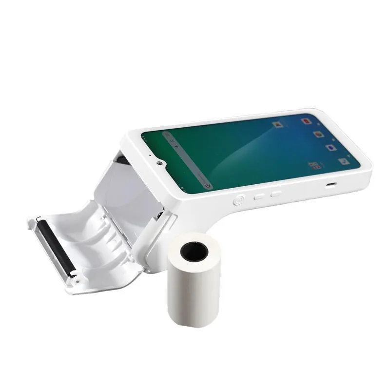 آلة الدفع المتنقلة المحمولة نظام Android Pos 4g Nfc يده Pos رخيصة غير متصل EMV Mini Pos Terminal مع الطابعة