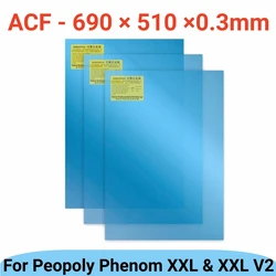 ACF Film 690x510x0.3mm For Peopoly Phenom XXL V2 High Speed Release Film LCD Resin 3D Printer Parts Printing Accessories