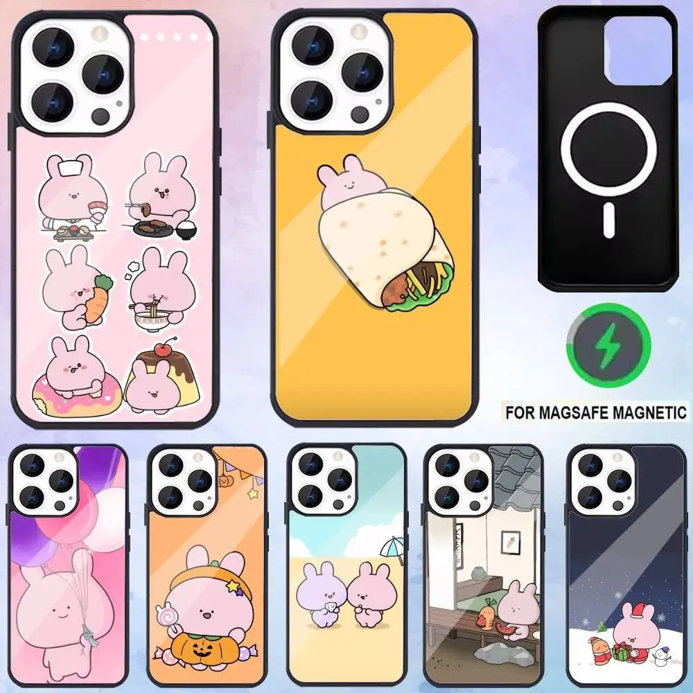 

C-cartoon A-Asamimichan Phone Case For iPhone17,16,15,14,13,12,11 Plus,Pro Max Magnetic Magsafe Wireless Charging