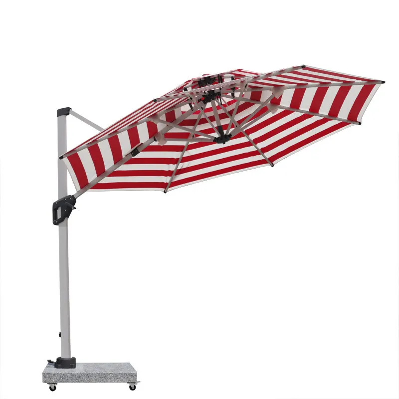 

Outdoor Parasol Garden Umbrella Roman Umbrella Striped Round Umbrella Beach Blue White Red White