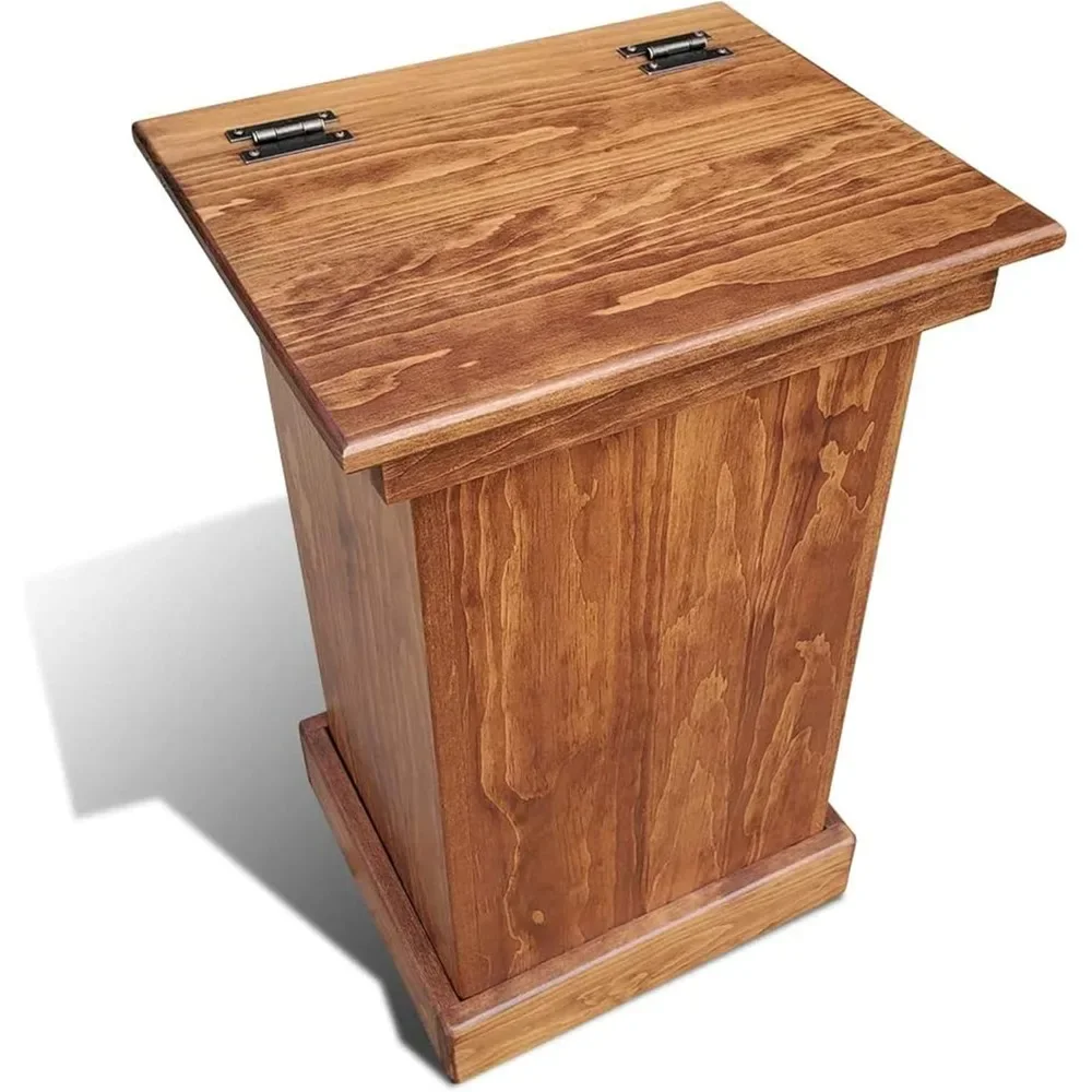 Tranquil Classic Wooden Garbage Bin Cabinet - With Hidden Design, Handmade Garbage Bin Cabinet for Storage