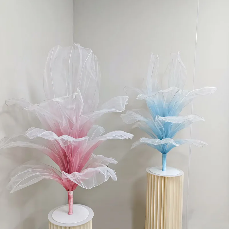 Giant handmade yarn flower tree yarn art table pendulum flower restaurant fold modeling device photo prop window three-dimension