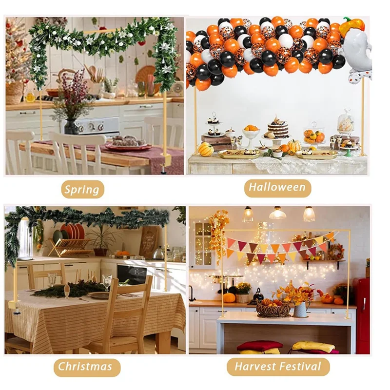 

ABUF-Over Настольная подставка для стержня с зажимами, длина 46-100 дюймов, высота 29-55 дюймов, настольная подставка для арки воздушных шаров