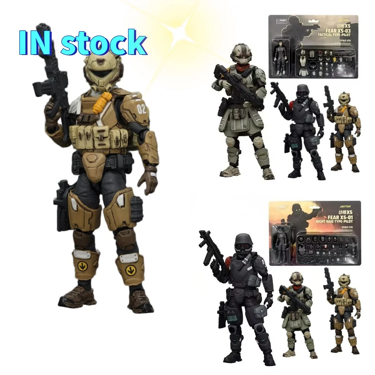 Best Seller JOYTOY Battle of the Stars Action Figure - Fear XS-01/XS-02/XS-03 Night Raid/Assault/Tactical Type  Fast Shipping