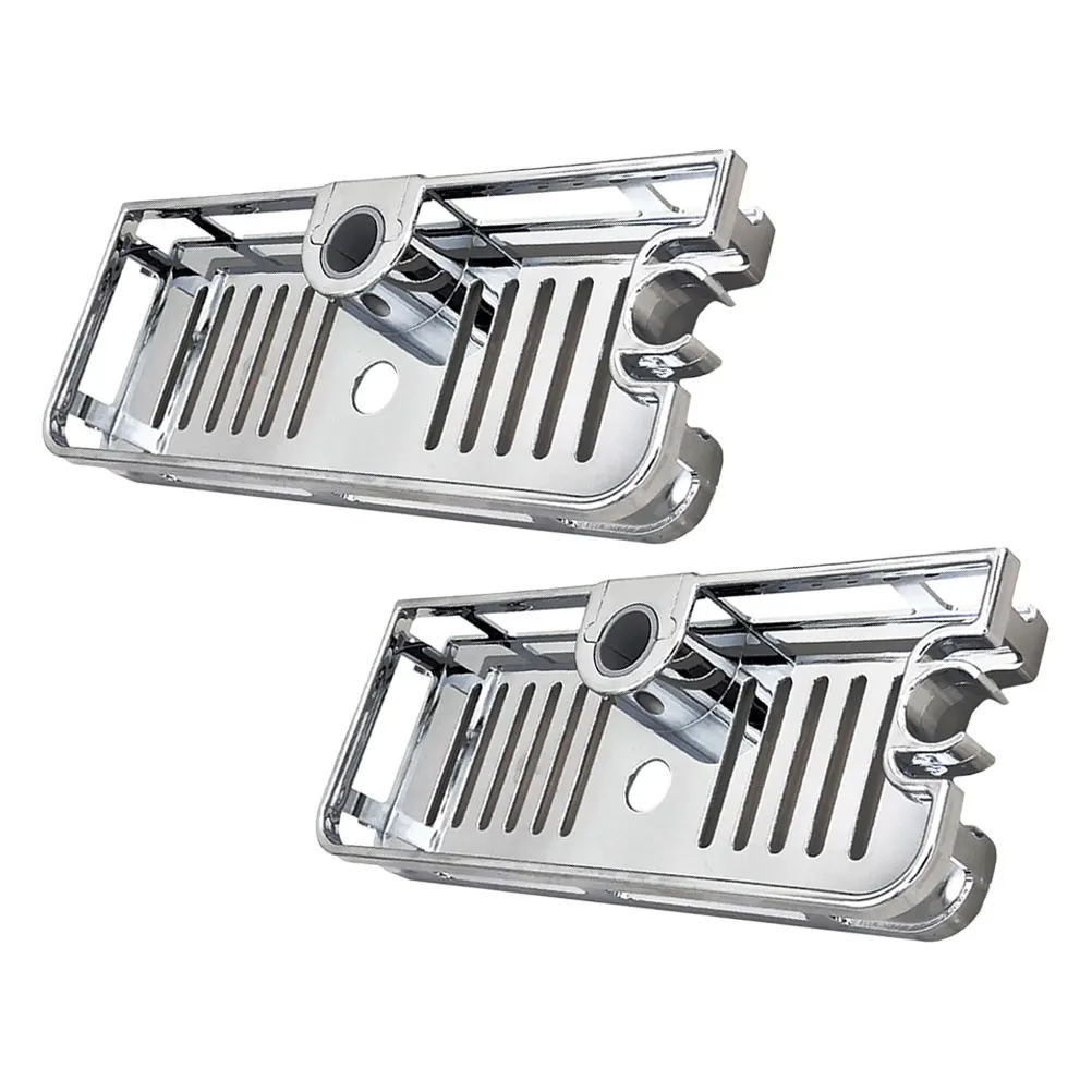 

2 Pcs Shower Rod Storage Rack Bathroom Organizer Shelves Lift Toiletry Silver Organizers and