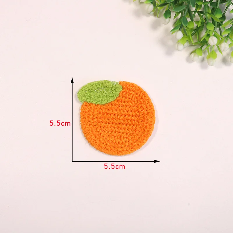 Bonito Mini Lace Fabric Patches para costura, bordado Headwear, costura suprimentos, Applique, frutas, abacate, manga, limão, laranja, DIY, 10pcs