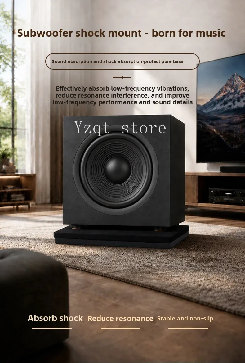 Subwoofer Shock Absorber Pad Acoustic Anti-Resonance Speaker Vibration Isolation Shock-proof Pad HIFI Home Cinema Stand Base