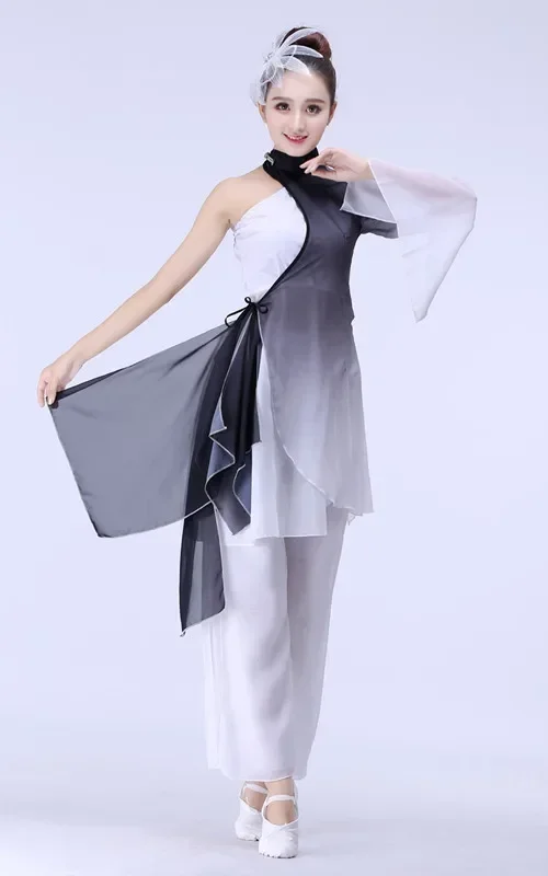 Traje de baile chino Yangko, ropa de danza Oriental, traje de tambor de cintura nacional, traje de baile cuadrado Hanfu de estilo chino femenino