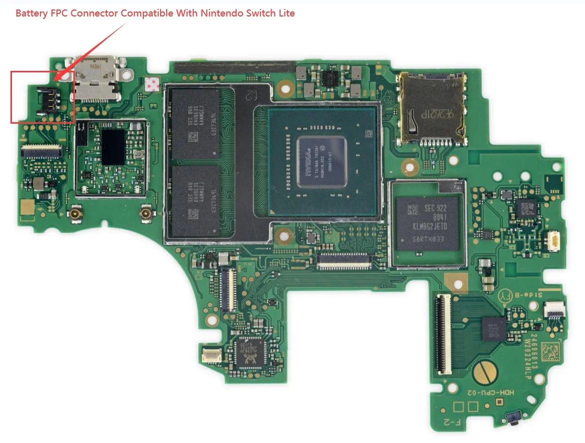 5 buah baterai pengganti konektor FPC kompatibel untuk Nintendo Switch Lite