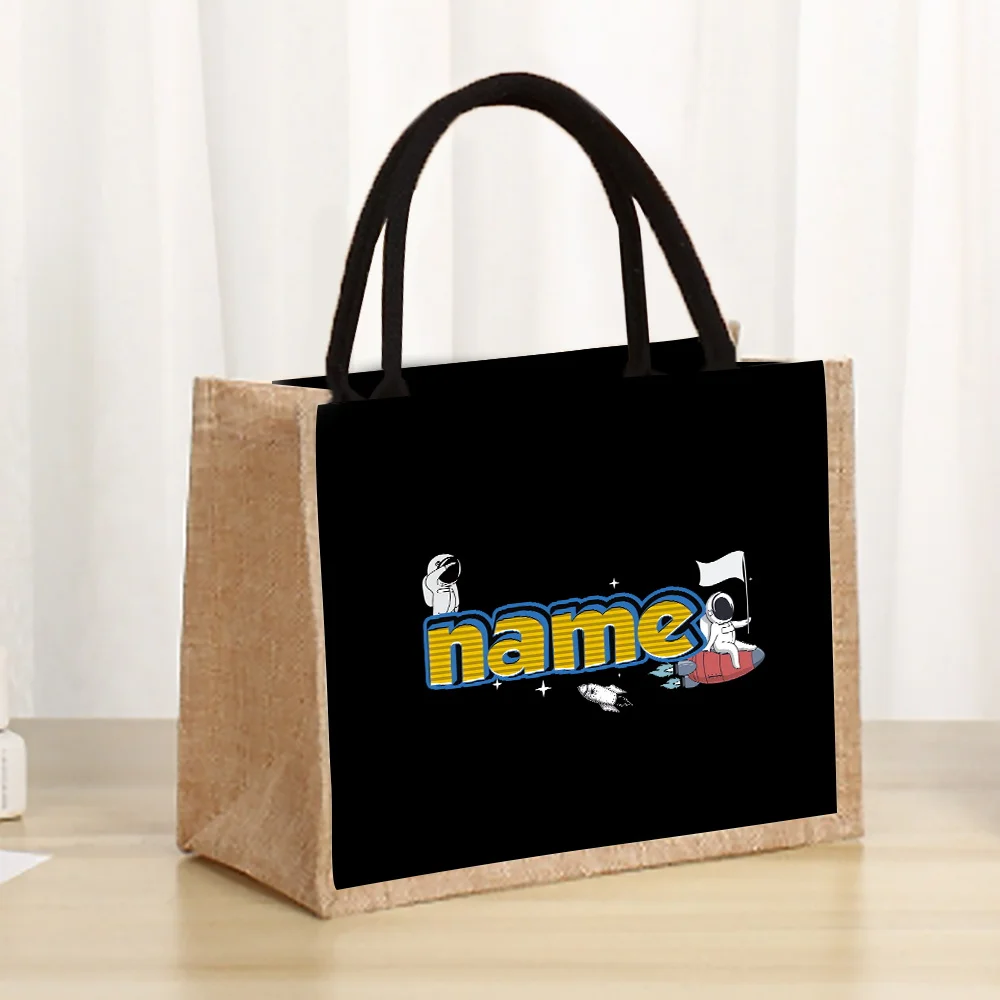 Personalized Customization Name Large Capacity Shopping Bag Women's Handbag Commuting Storage Bag