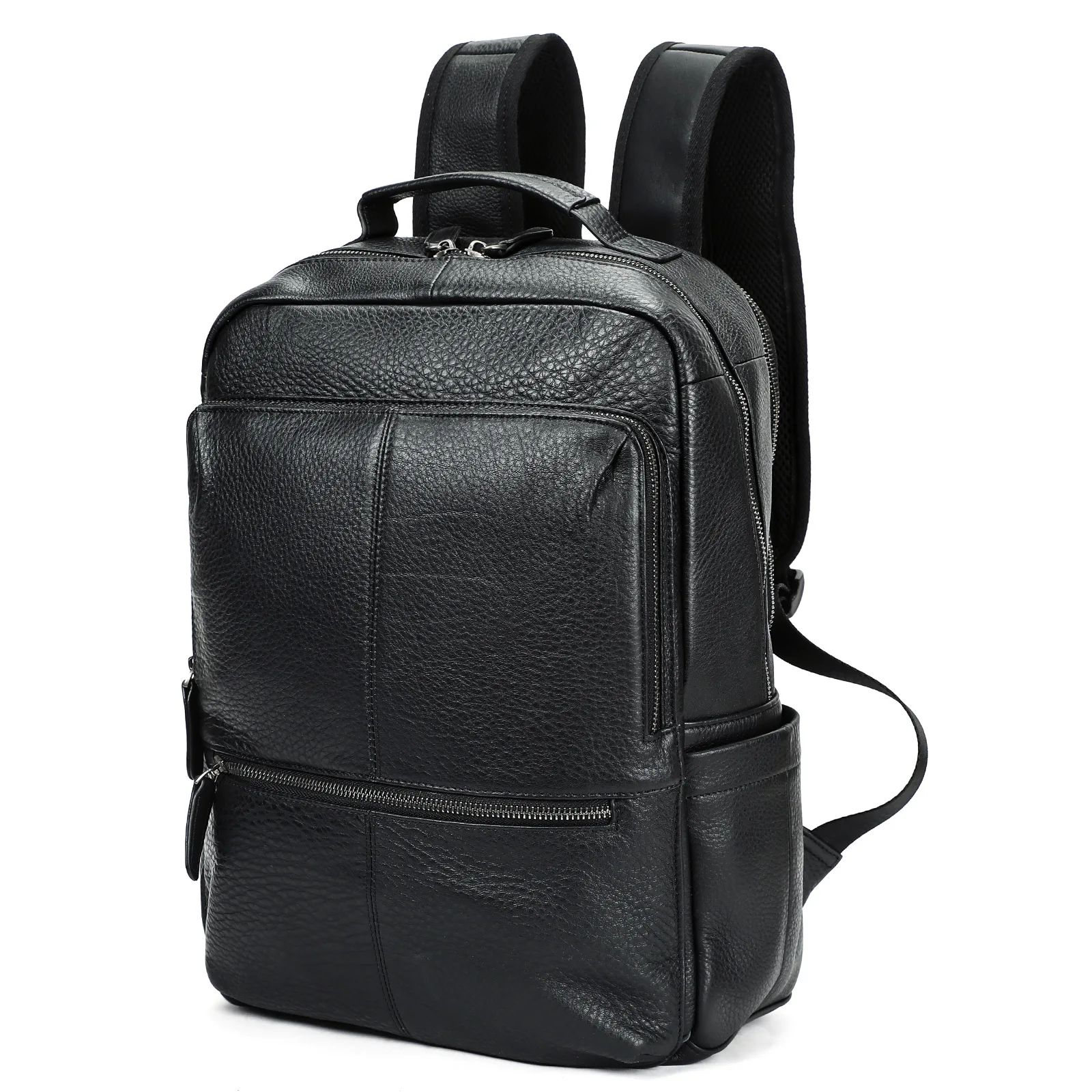 New Brand Natural Cowskin Genuine Leather Men's Backpack Fashion Large Capacity Shoolbag Boy Laptop Backpack Computer Bag