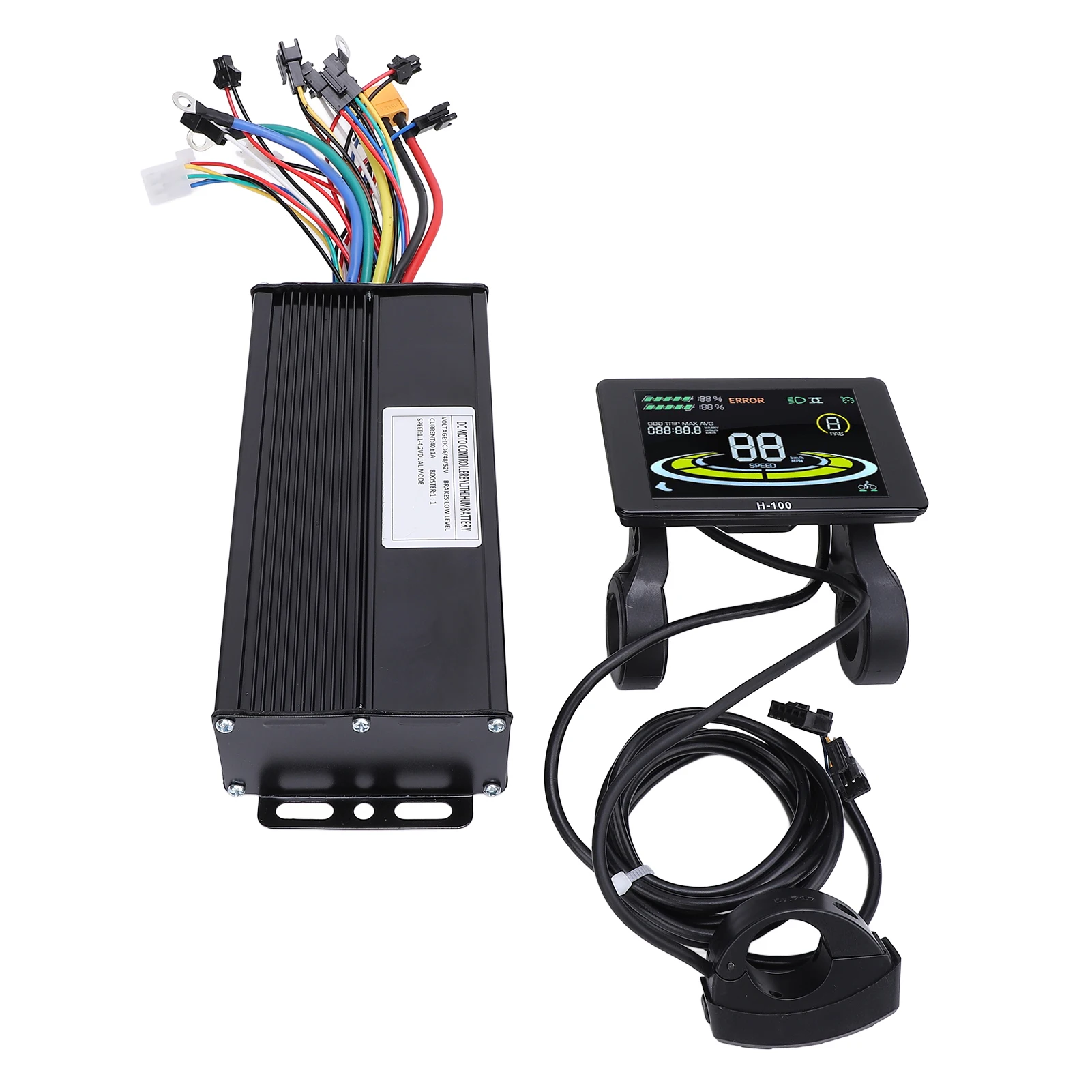 

40A 3 Modes Sine Wave Controller with LCD Color Screen Display Panel Aluminum Alloy ABS Conversion Kit for Electric Bike Scooter