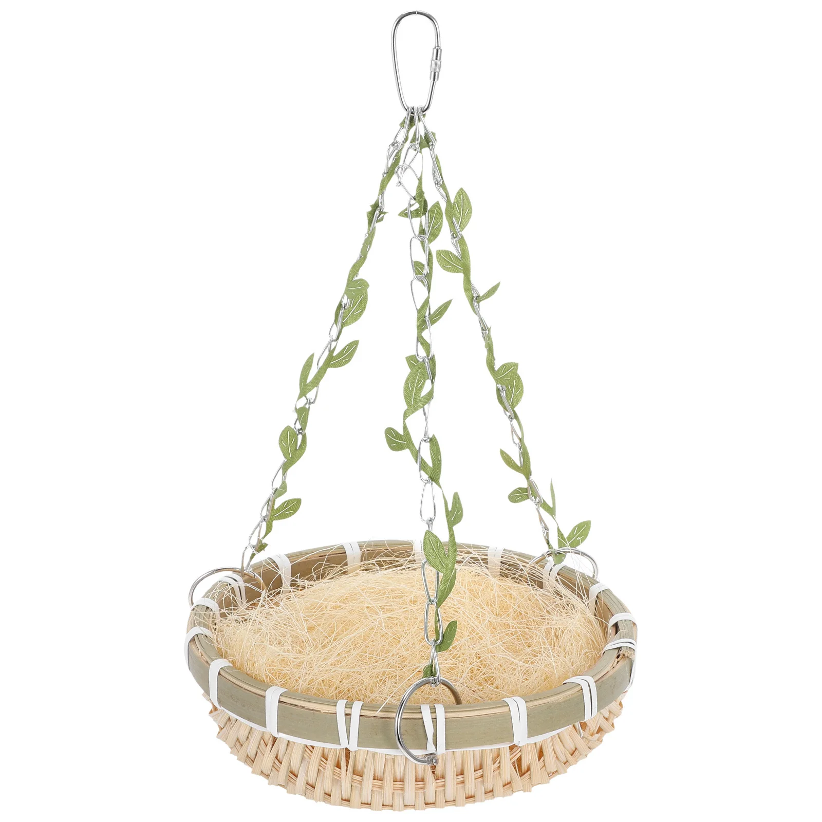 

Outdoor Bamboo Woven Bird Nest Hanging Parrot Cage Bed Suitable for Parakeet Finch Canary Lovebird Cockatiel Parrot Cages