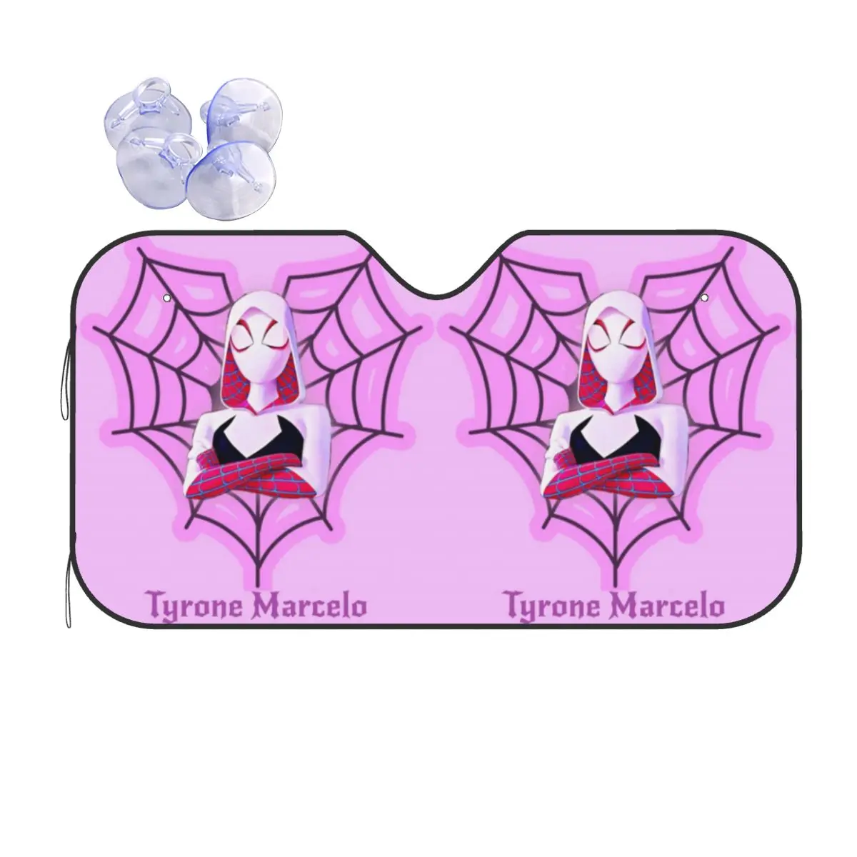 

Custom Gwen Stacy Spiderman Car Windshield Sunshade Superhero Front Windshield Sun Shade Visor