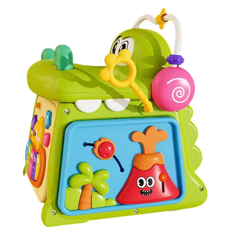 

Kids Music Toys Crocodile Polyhedral Music Toy Musical Instruments Shape Sorter Travel Toy Educational Learning Toys Busy Cube