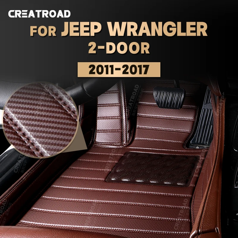 

Коврики из углеродного волокна на заказ для Jeep Wrangler 2-дверные 2011-2017 16 15 14 13 12 Ковер для ног Авто Аксессуары для интерьера