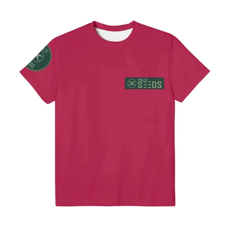 바쉬 더 스탬페드 코스프레 티셔츠 남성 의상 애니메이션 트라이건 롤플레잉 판타지아 의상 캐주얼 탑 티셔츠 남자 할로윈 파티 D NA5076