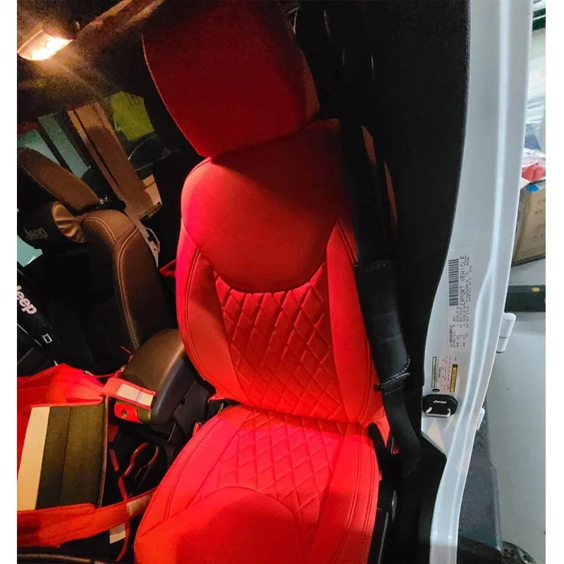 High Quality Full Coverage 5 Seats Artificial Leather Custom Seat Covers Fit Wrangler Unlimited Pickup