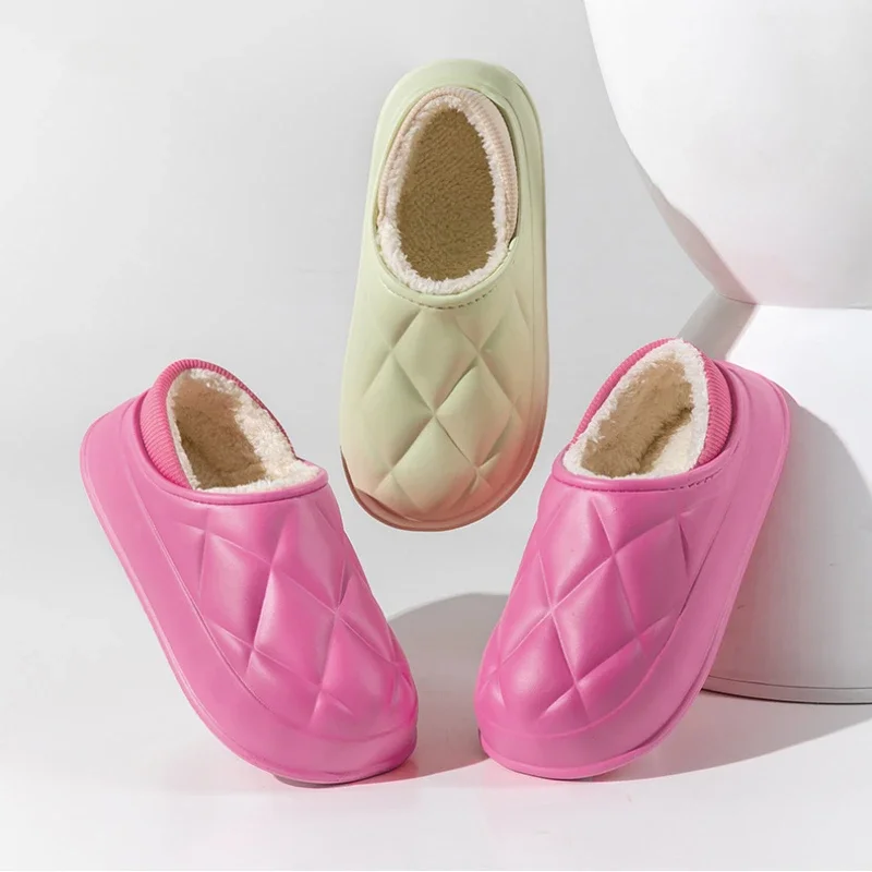 Winter Home Slippers Warm Home Women Indoor Cotton  Ladies Soft Slippers Couples Shoes