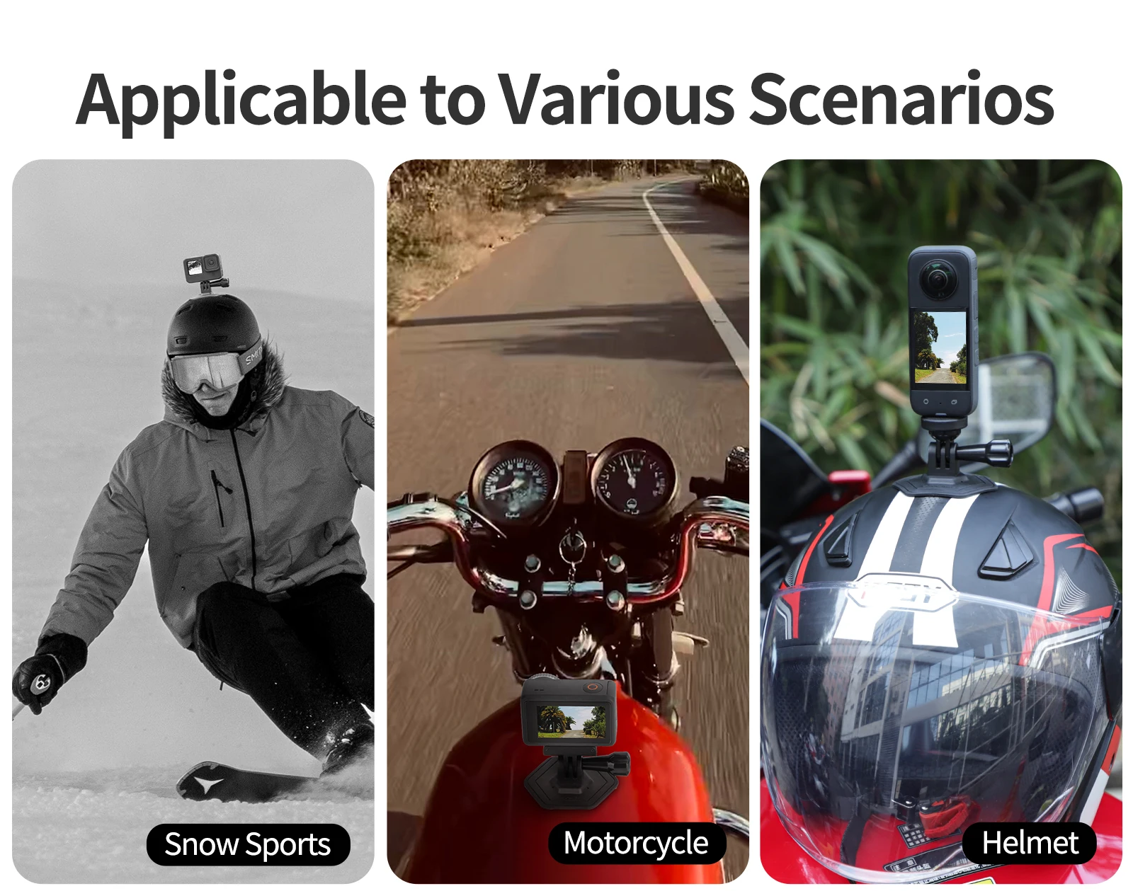 Для OSMO Action 3/4, клейкая подставка, гибкая основа кронштейна, быстросъемная уличная подставка для Gopro Hero 9/10 Insta360, стабильная основа