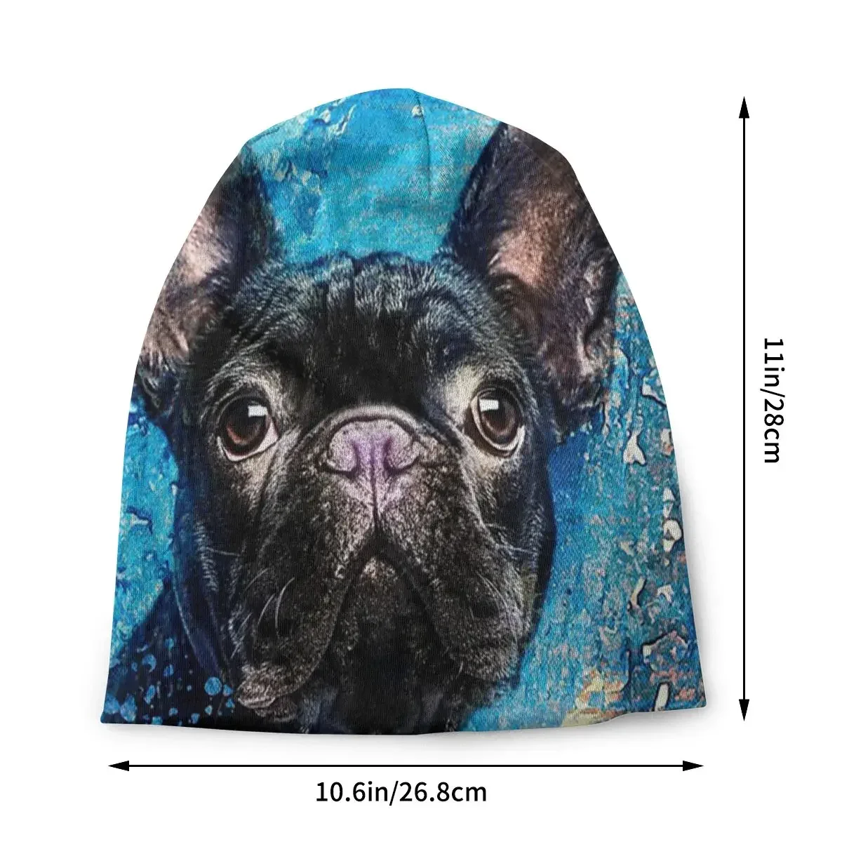 French Bulldog Frenchie Dog Bonnet Hat Knitting Hats Autumn Winter Street Animal Skullies Beanies  Warm Thermal Elastic Cap