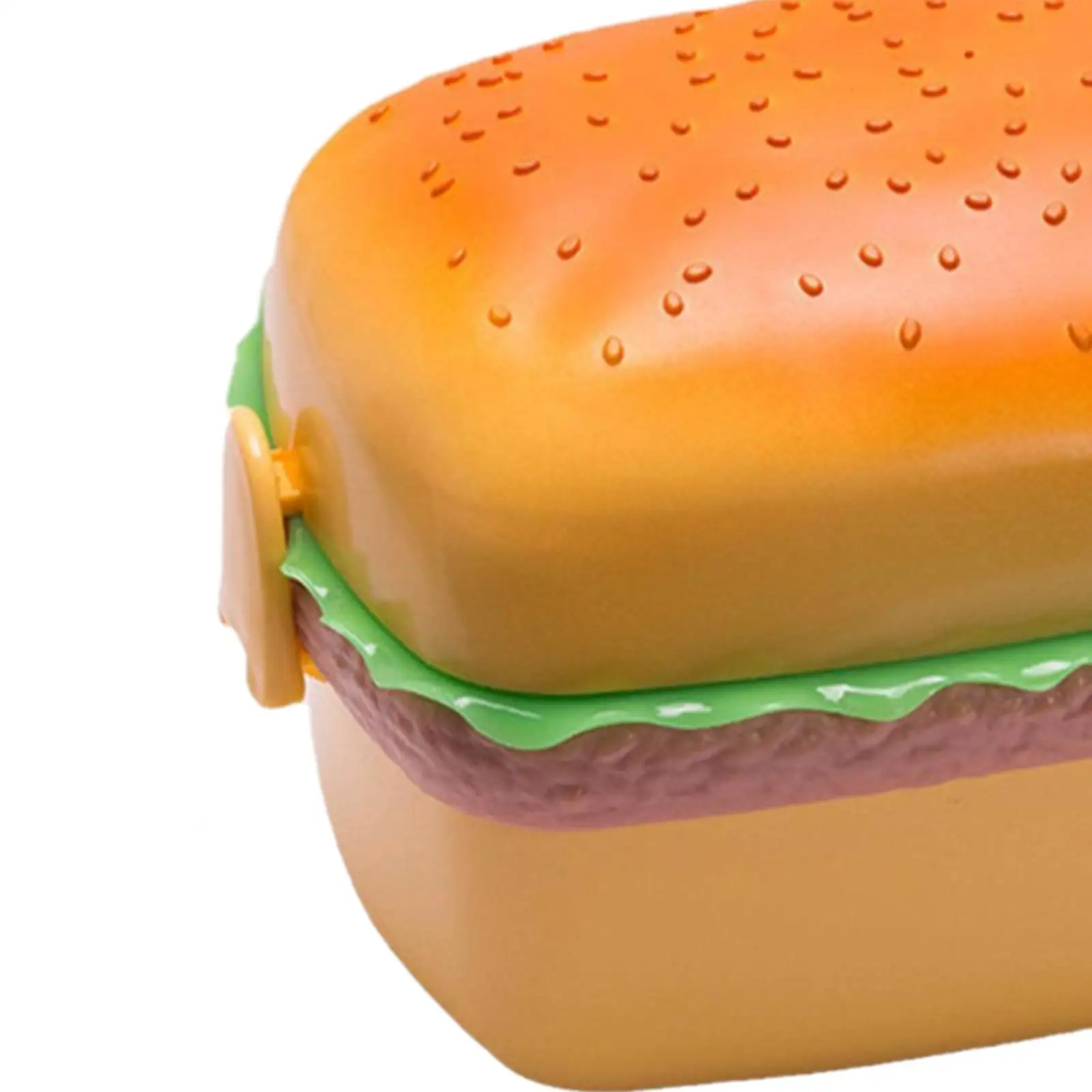 Lunch Box Hamburger Shaped 3 Layer Bento Box for Hot or Cold Food Storage