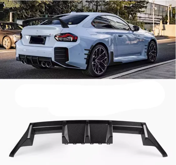 For BMW G87 M2 2Door 2023 2024 Real Dry Carbon Fiber Rear Bumper Trunk Lip Diffuser Spoiler Cover