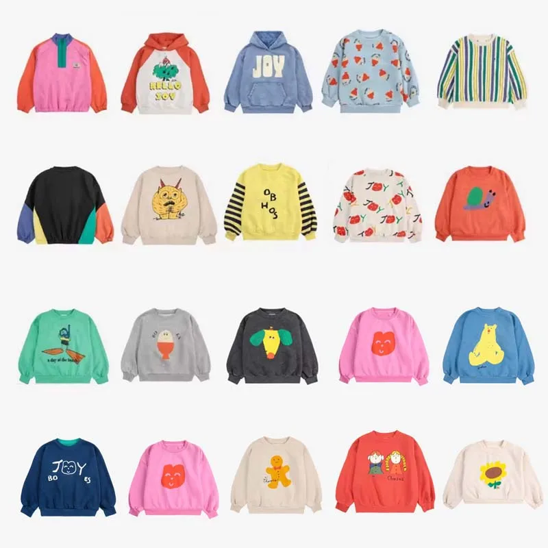 PER-SALE 2025 Spring BC Boys Girls Cute Sweatshirt Girls Cartoon Printed Sweatshirts Baby Kids Hooded Kids Boutique Clothes