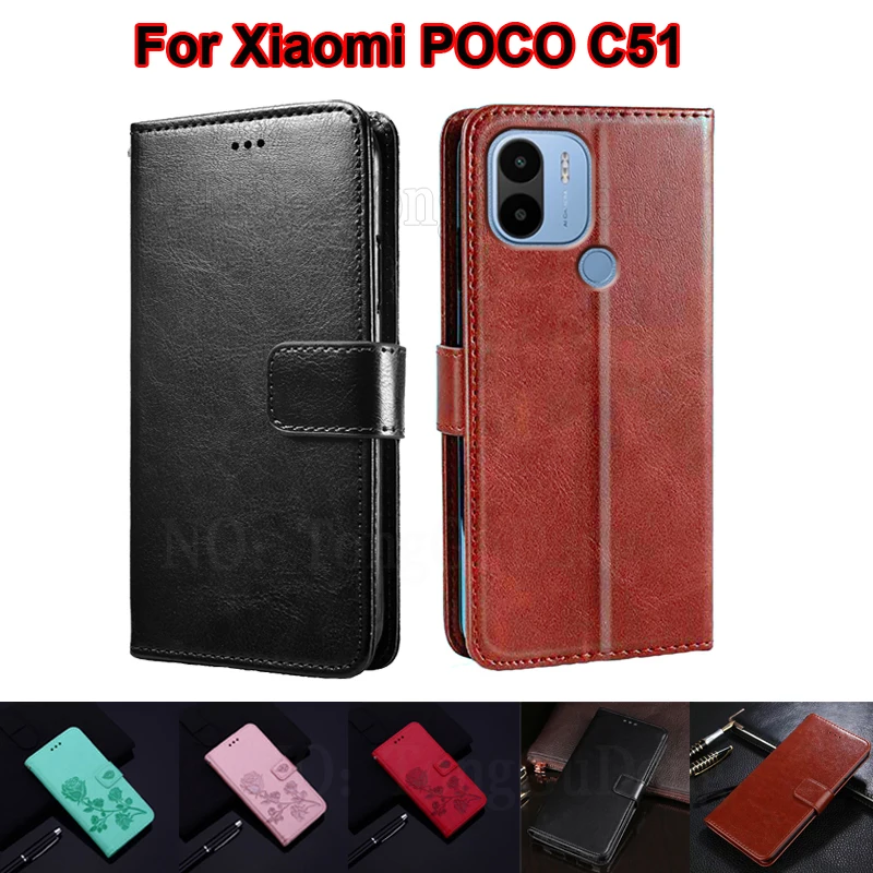 

Book Case For Poco C51 чехол Wallet Cover For Xiaomi Poco X5 Pro Leather Case for Capa Xiaomi Poco C51 C50 x 5 pro c 51 c50 Etui