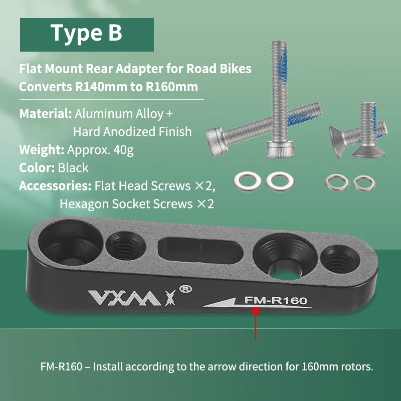 Flat/Post Mount Disc Brake Adapter Cycling 160/140mm Flat Direct Mount Oonversion Seat Bicycle Accessories Part - view 4
