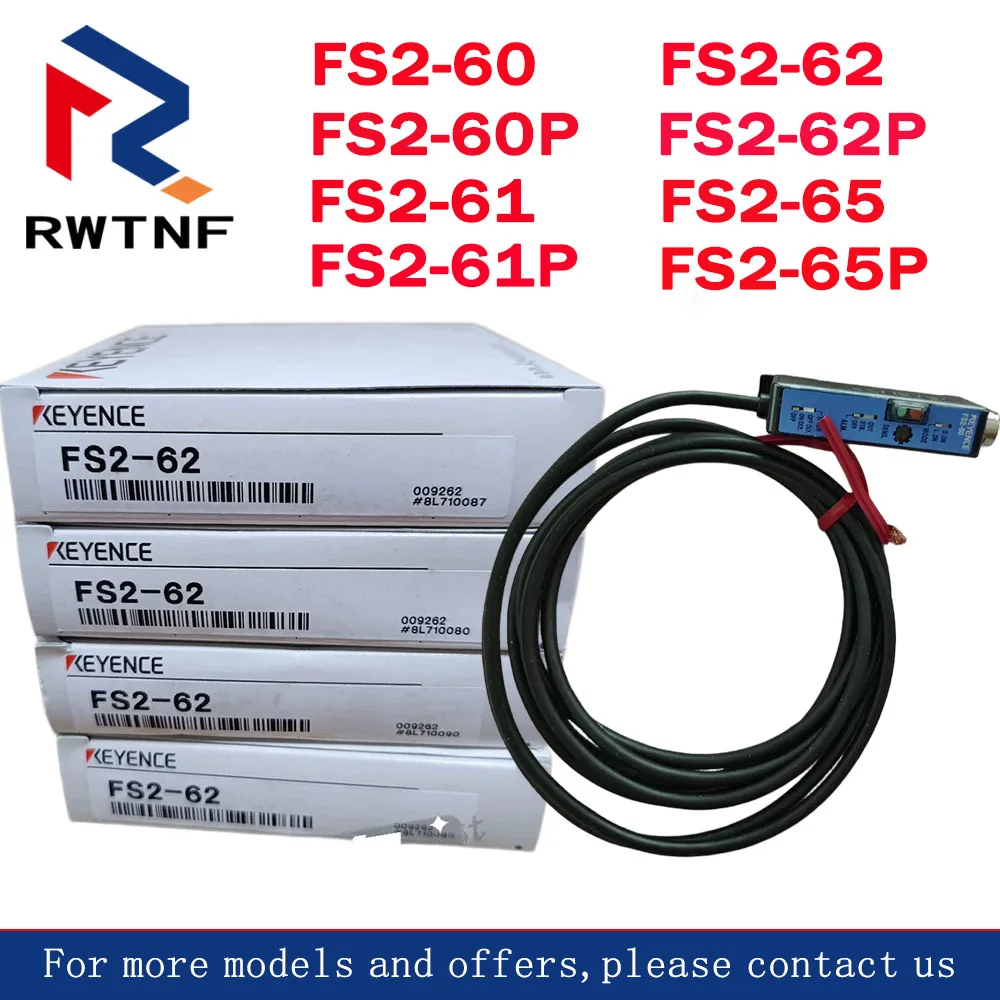 Brand New Genuine FS2-60 FS2-60P FS2-61 FS2-61P FS2-62 FS2-62P FS2-65 FS2-65P KEYENCE Fiber optic sensor amplifier