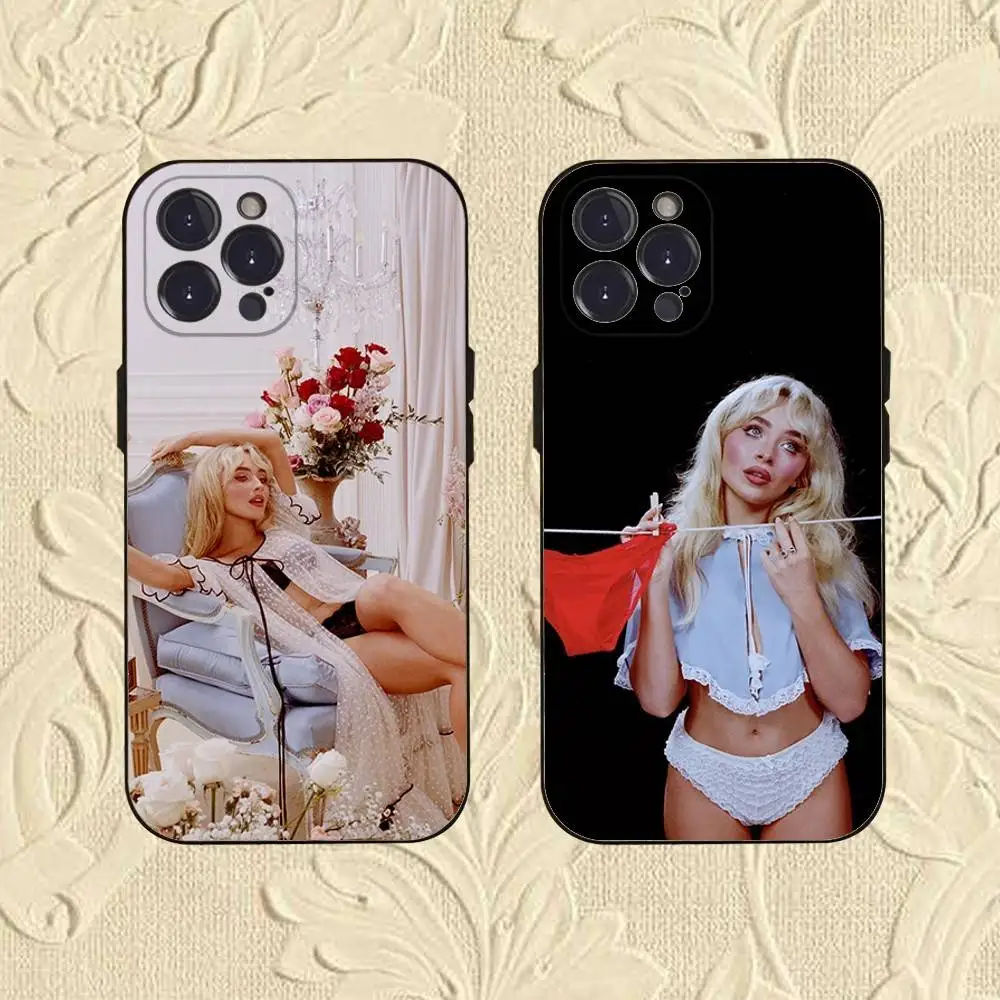 

Hot Singer S-Sabrina Carpenters Phone Case For iPhone 16,se4,15,14,13,12,11,Pro,X,XS,Max,XR,Plus,Mini Soft Black Cover