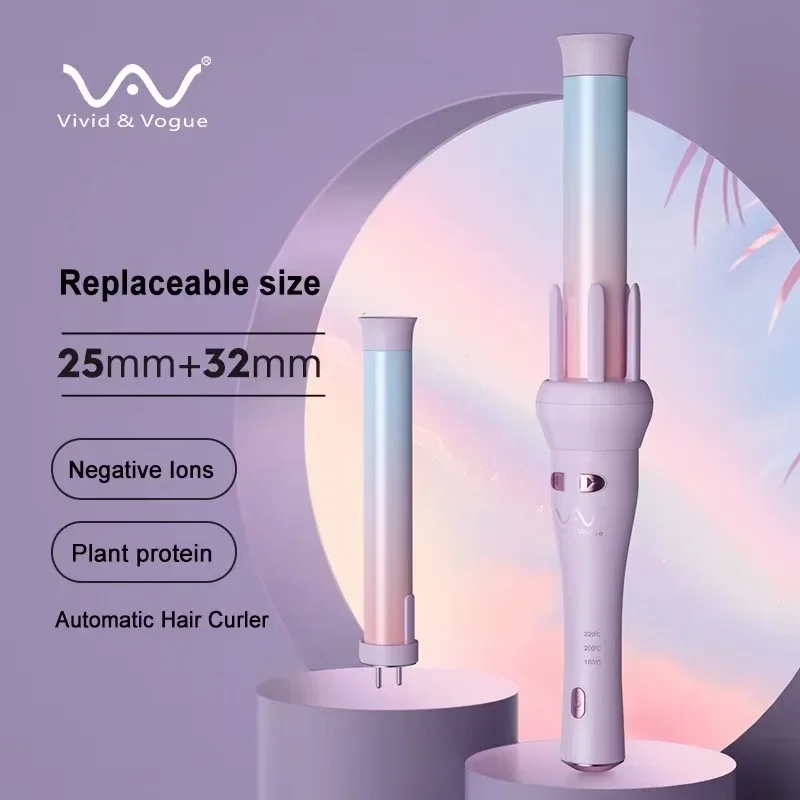 Vivid & Vogue 4Gen Automatic Hair Curler 3in1 Ceramic Professional Iron Curling Iron Hair Styling 32mm 25mm 13mm