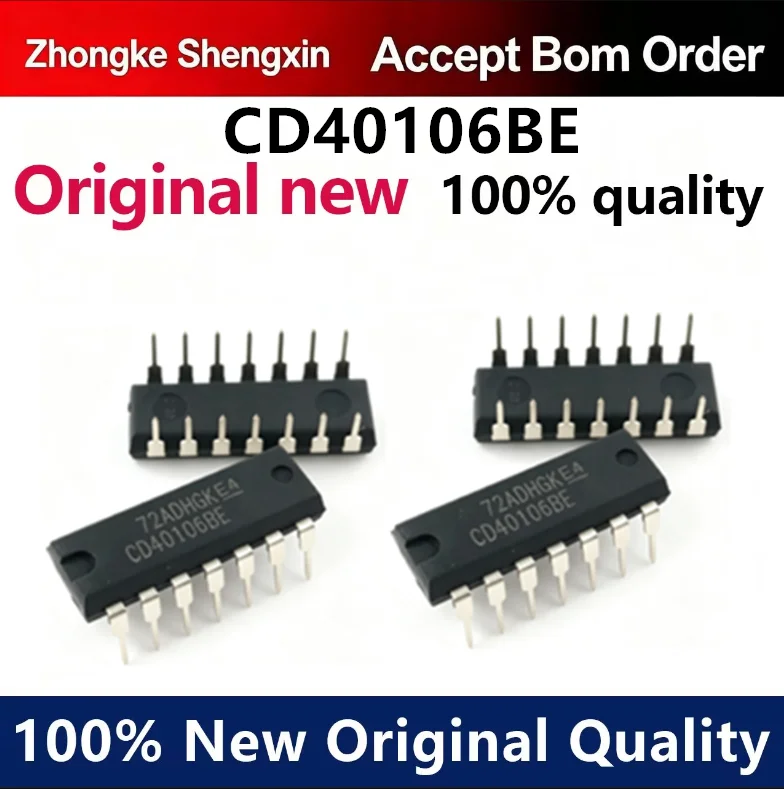 （5pcs-100pcs）Brand new original imported CD40106BE CD40106 six Schmitt trigger DIP-14