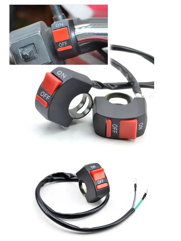 AliExpress NONE Universal Motorcycle Handlebar Flameout Switch ON OFF Button for Moto Motor ATV Bike DC12V/10A Black