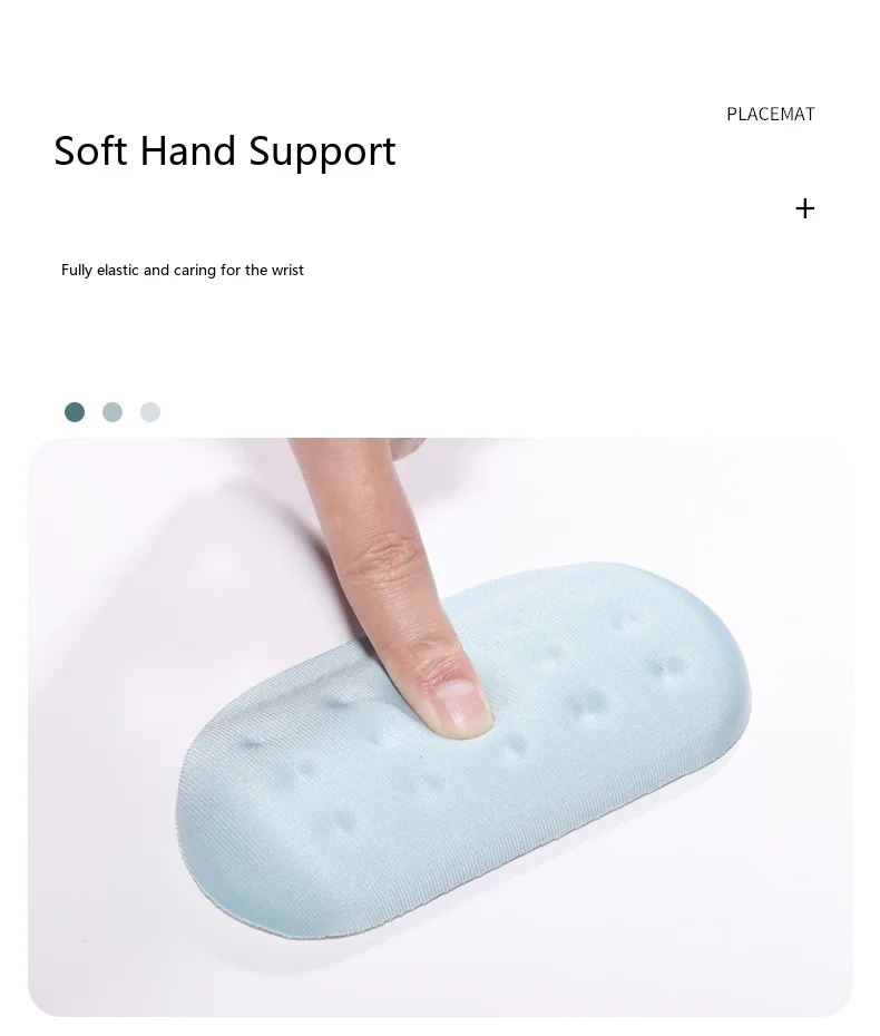 Schaumstoff-Handgelenkauflage Tastatur-Pad-Set 3 Farben Büro Gaming Ergonomische Rutschfeste Schreibtischunterlage – Detail 2