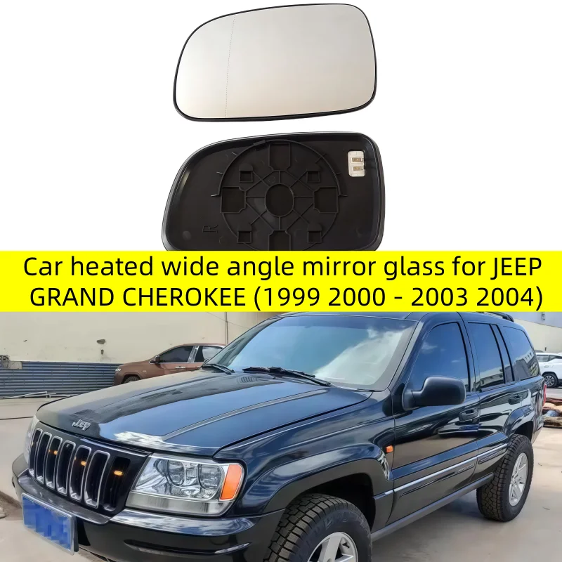 Dla JEEP GRAND CHEROKEE (1999 2000 2001 2002 2003 2004) Samochodowe podgrzewane lusterko szerokokątne Soczewki lusterek wstecznych