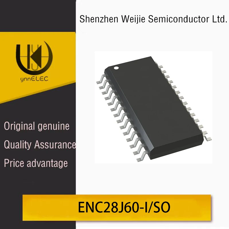 Original ENC28J60-I/SO Standalone Ethernet Controller SPI Interface 3.3V 10BASE-T SOIC-28